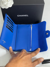 Load image into Gallery viewer, Chanel Blue Caviar Medium Folding Wallet