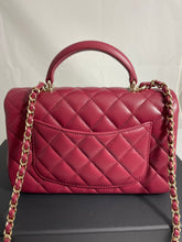 Load image into Gallery viewer, Chanel Classic Burgundy Mini Rectangle Top Handle Handbag
