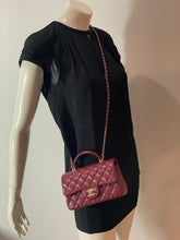 Load image into Gallery viewer, Chanel Classic Burgundy Mini Rectangle Top Handle Handbag
