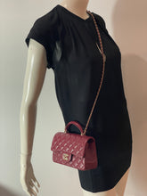 Load image into Gallery viewer, Chanel Classic Burgundy Mini Rectangle Top Handle Handbag