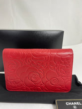 Load image into Gallery viewer, Chanel Classic Red Lambskin Limited Edition Camellia Woc Small Handbag