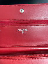 Load image into Gallery viewer, Chanel Classic Red Lambskin Limited Edition Camellia Woc Small Handbag