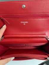 Load image into Gallery viewer, Chanel Classic Red Lambskin Limited Edition Camellia Woc Small Handbag