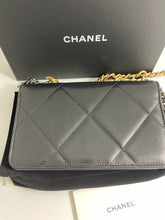 Load image into Gallery viewer, Chanel 19 Black Quilted WOC Crossbody Bag