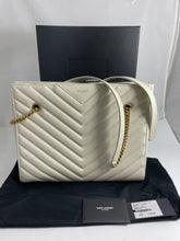 Load image into Gallery viewer, Saint Laurent YSL Tribeca White Tote Bag