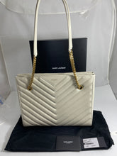 Load image into Gallery viewer, Saint Laurent YSL Tribeca White Tote Bag