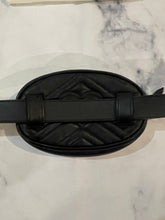 Load image into Gallery viewer, Gucci Black Marmont GG Fanny Belt Bag
