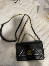 Load image into Gallery viewer, Chanel 19 Black Quilted WOC Crossbody Bag