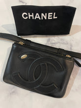 Load image into Gallery viewer, Chanel Black CC Mania Fanny Belt Bag