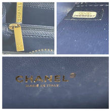 Load image into Gallery viewer, Chanel Blue Multicolor Snakeskin Filigree Medium Vanity Bag