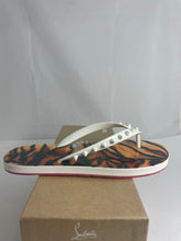 Load image into Gallery viewer, Christian Louboutin Spike Leopard Print Flip Flops