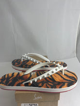Load image into Gallery viewer, Christian Louboutin Spike Leopard Print Flip Flops