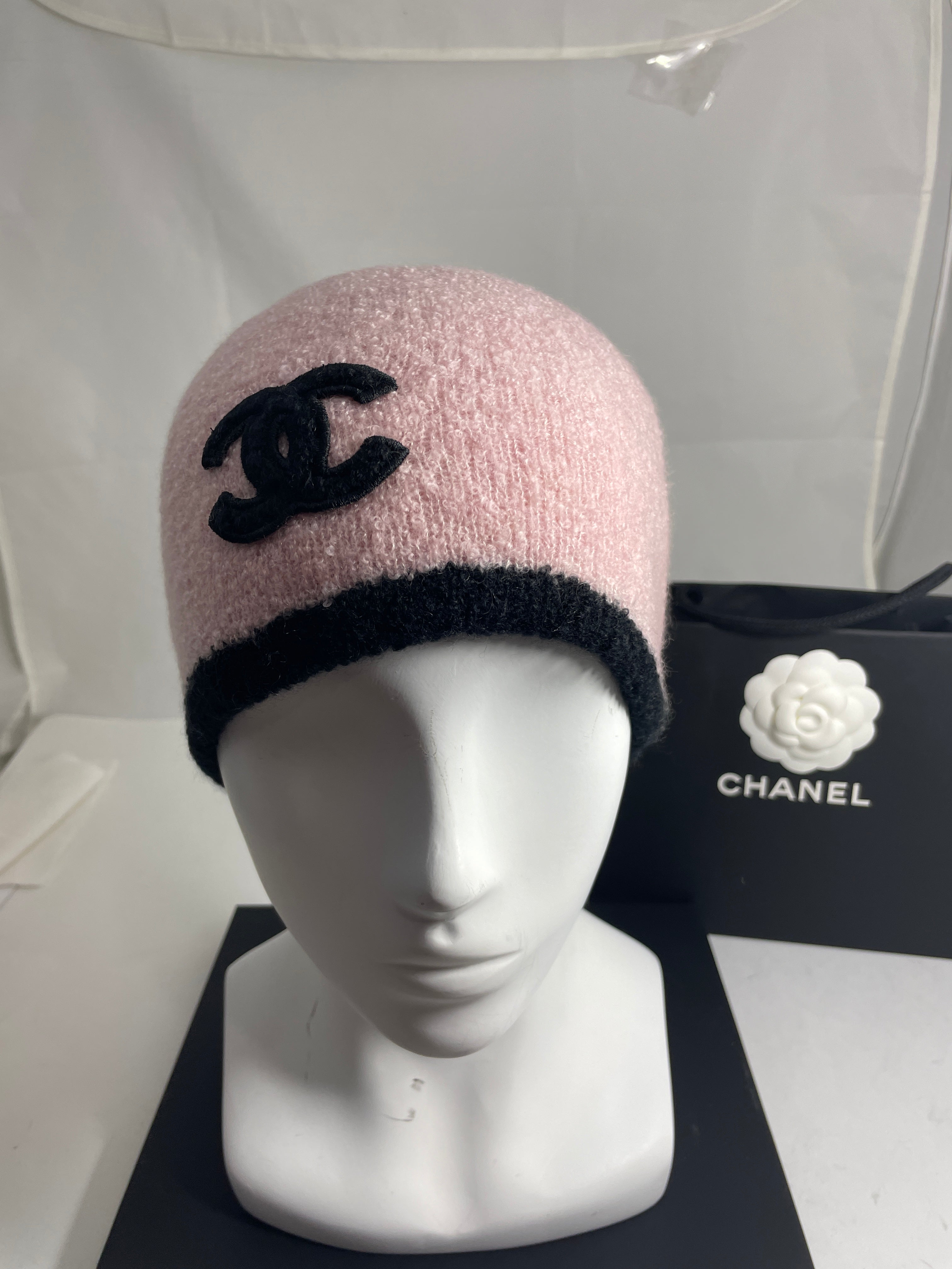 Chanel pink beanie Clearance