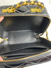 Load image into Gallery viewer, Chanel Vintage 1990s Lunch Box Black Patent Leather Handbag