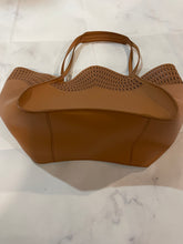 Load image into Gallery viewer, Alaia Beige Laser Cut Leather Small Tote