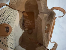 Load image into Gallery viewer, Alaia Beige Laser Cut Leather Small Tote