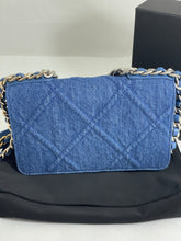 Load image into Gallery viewer, Chanel 19 Blue Denim Quilted WOC Crossbody Bag