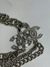 Load image into Gallery viewer, Chanel CC Multilayer 4 Chain Silvertone Necklace