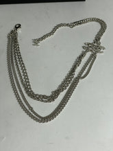 Load image into Gallery viewer, Chanel CC Multilayer 4 Chain Silvertone Necklace