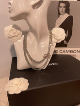 Load image into Gallery viewer, Chanel CC Multilayer 4 Chain Silvertone Necklace