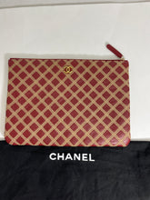 Load image into Gallery viewer, Chanel Burgundy Stitched O case Clutch