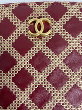 Load image into Gallery viewer, Chanel Burgundy Stitched O case Clutch