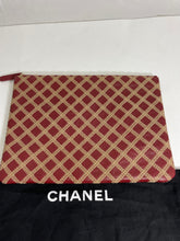 Load image into Gallery viewer, Chanel Burgundy Stitched O case Clutch
