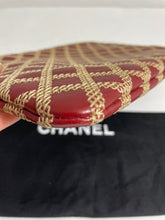 Load image into Gallery viewer, Chanel Burgundy Stitched O case Clutch