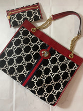 Load image into Gallery viewer, Gucci Raja Black White Tweed Large Tote Bag