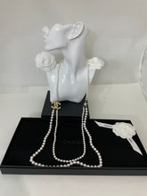 Load image into Gallery viewer, Chanel 20A Pearl Double Strand CC/Star Crystal Inlay Necklace