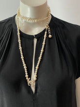 Load image into Gallery viewer, Chanel 20B NWB pearl strand CC pearl/crystal inlay necklace