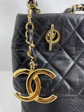 Load image into Gallery viewer, Chanel Black Leather Large Vintage Tote Handbag