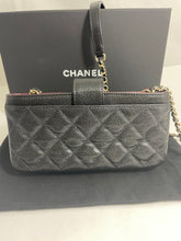 Load image into Gallery viewer, Chanel 22B Black Caviar Leather Crossbody Phone Bag