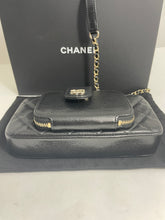 Load image into Gallery viewer, Chanel 22B Black Caviar Leather Crossbody Phone Bag