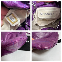 Load image into Gallery viewer, Chanel Purple Caviar Drawstring Tote Shoulder bag