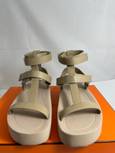 Load image into Gallery viewer, Hermes Beige Gladiator Sandals