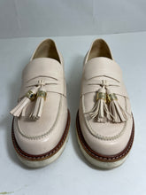 Load image into Gallery viewer, Stuart Weitzman Bromley Ivory/Beige Tassel Loafers