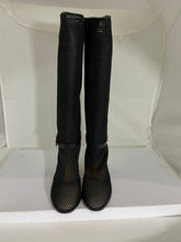 Load image into Gallery viewer, Christian Dior CD Black Empriente Mesh & Leather Boots Size 40.5