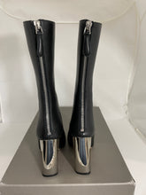 Load image into Gallery viewer, Alexander McQueen Black Leather Mirror-Heel Boots