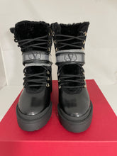 Load image into Gallery viewer, Valentino Rockstud Black Shearling Leather Boots
