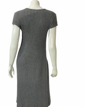 Load image into Gallery viewer, Chanel Gray Wool Ribbed Midi Sweater Dress