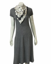 Load image into Gallery viewer, Chanel Gray Wool Ribbed Midi Sweater Dress