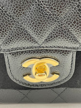 Load image into Gallery viewer, Chanel Classic Black Caviar Double Flap Small Handbag