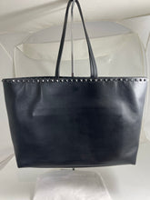 Load image into Gallery viewer, Valentino Black Rockstud Rose Tote Bag