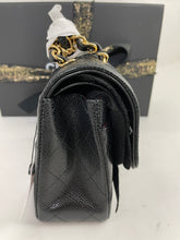 Load image into Gallery viewer, Chanel Classic Black Caviar Double Flap Small Handbag