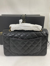 Load image into Gallery viewer, Chanel Classic Black Caviar Double Flap Small Handbag