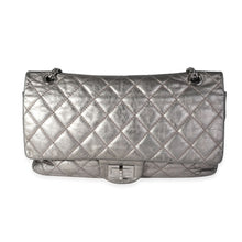 Load image into Gallery viewer, Metallic Pewter Crinkle Lambskin Reissue 2.25 227 Double Flap Bag

