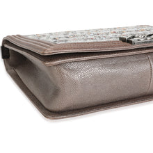 Load image into Gallery viewer, Taupe Caviar and Multicolor Tweed Large Boy Bag
