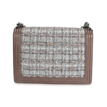 Load image into Gallery viewer, Taupe Caviar and Multicolor Tweed Large Boy Bag
