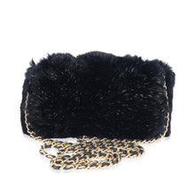 Load image into Gallery viewer, CC Black Fur Chain Clutch
